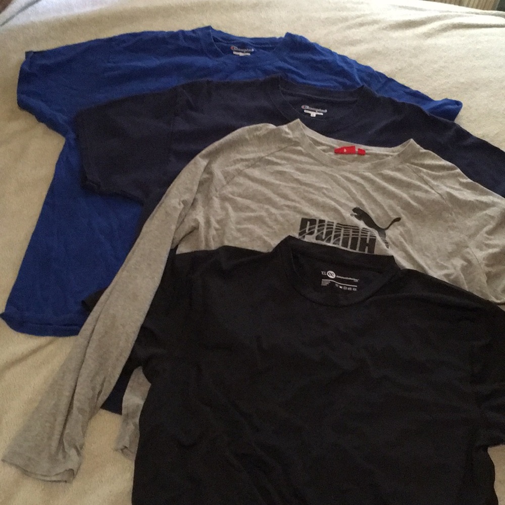 4 men’s athletic/ T shirts Sz XL